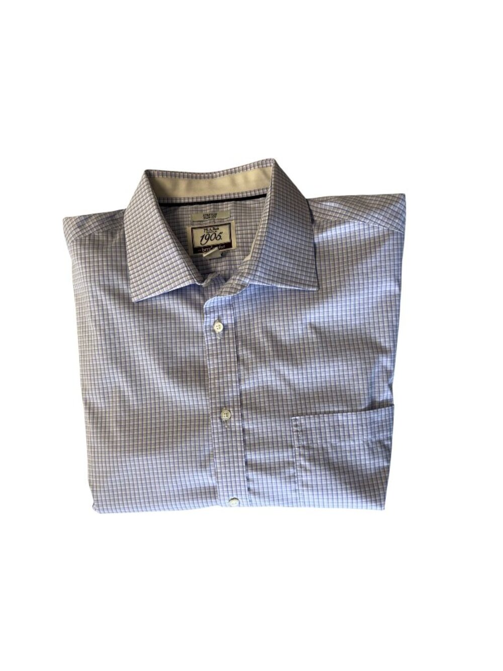 JoS. A. Bank 1905 Mens Stretch Slim Fit Dress Shirt~Size 17-36~Blue Pink ~ L13 1